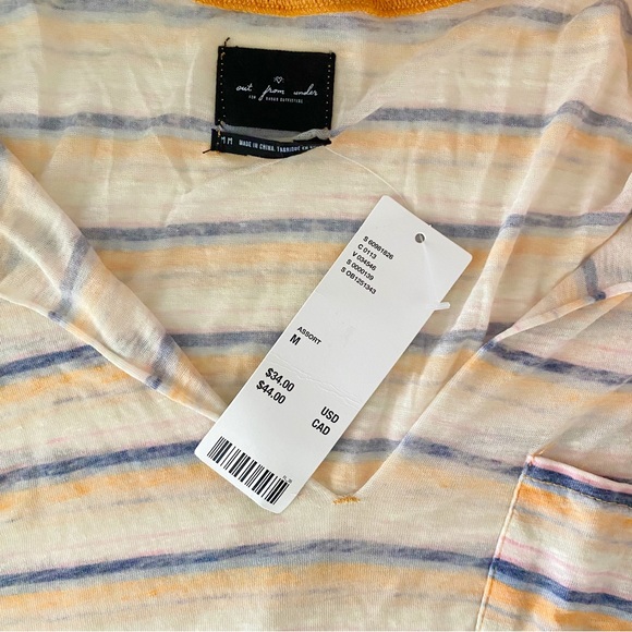 Urban Outfitters | Out From Under Melly Muscle Pocket Top Tee Stripe Medium New - Picture 13 of 15